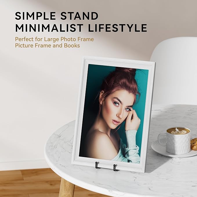 12 Inch Large Plate Stands for Display - Metal Picture Frame Easel Stands for Plates, Books, Platters, Plaques, Decor (2 Pack)