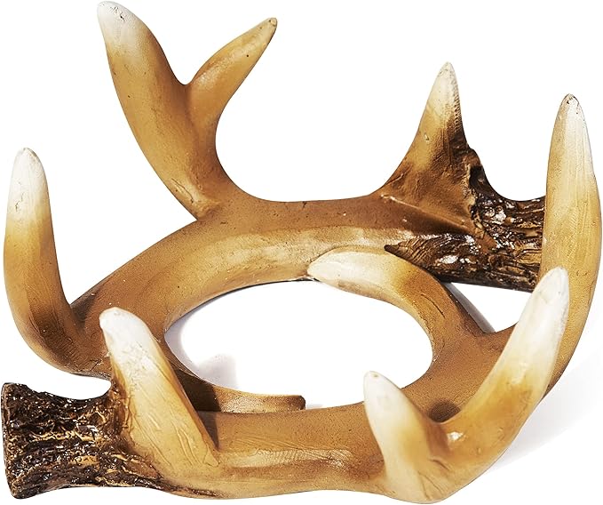 Deer Antlers Coaster Set of 6 – Handcrafted Deer Antler Decor and Man Cave Gifts for Men - 6 Full Size Deer Antlers Coasters for Man Cave Décor