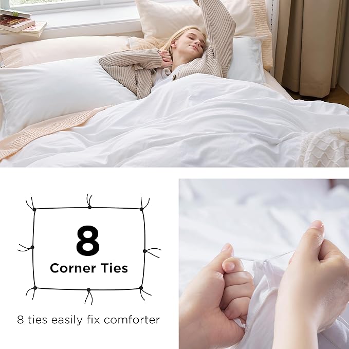 Bedsure Terracotta Duvet Cover Full Size - 3 Pieces Prewashed Extra Soft Cotton-Like Polyester Bedding Set, Includes 1 Duvet Cover 80x90 Inches with Zipper Closure & 2 Pillow Shams, No Comforter
