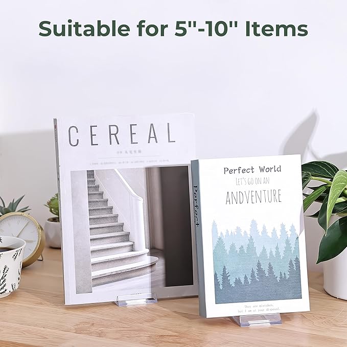 30 Pack Acrylic Book Display Stand - Adjustable Clear Easel Holder Display Collector Stand for Comic Books, CD DVD, Plates, Magazines, Postcard, Artworks, Collectibles & Home Office Decor