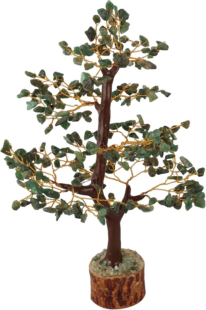 Green Aventurine Feng Shui Healing Crystals Tree of Life Gemstone Crystal Tree Bonsai for Spiritual Gifts Sage Green Home Decor for Women Birthday Gifts for Men House Warming Gifts