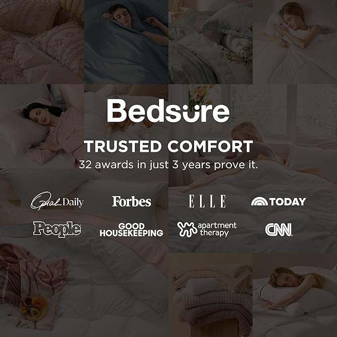 Bedsure Grayish Purple Duvet Cover Twin/Twin XL Size - 2 Pieces Prewashed Polyester Extra Soft Bedding Set, Includes 1 Twin Duvet Cover 68x90 Inches with Zipper Closure & 1 Pillow Sham, No Comforter