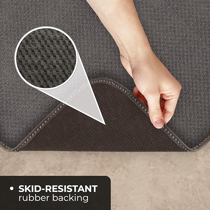 House, Home and More Skid-Resistant Carpet Indoor Area Rug Floor Mat - Gray - 5 Ft X 7 Ft - Non Slip Rubber Backing, Stain Resistant, Dog Friendly, Living Room Bedroom Kitchen Entryway