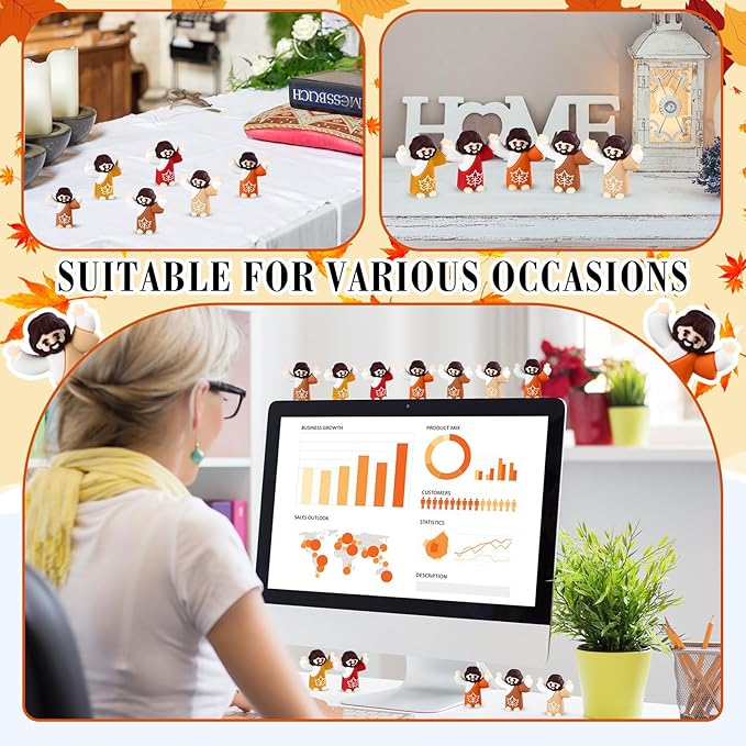 50 Pcs Thanksgiving Fall Jesus Figures Bulk 50 Fall for Jesus He Never Leaves Cards Little Maple Leave Figurines Greeting Cards Mini Pocket Figures for Religious Party Favors Gifts