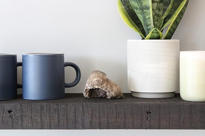 Urban Legacy Reclaimed Barnwood Planks | Floating Shelves for Wall w/Flush Mount Shelf Bracket Set Included | Set of 2 (Coffee Bean, 30"x7"x 2")