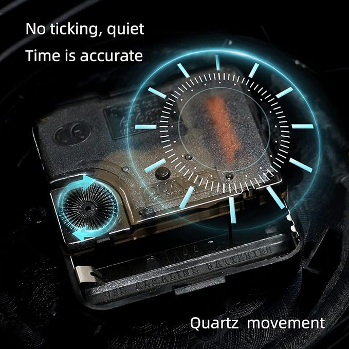 YOUKI Metal Motorcycle Art Wall Decor Desk Shelf Clocks Non Ticking Battery Operated Home Decorative Gift Idea,Wall Decorations for Bedroom Office 16.6 x 1.5X 7.9 Inches,Bronze