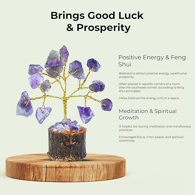 Crocon 12 Crystal Tree of Life Return Gifts Birthday Gifts for Women Chakra Healing Crystals & Stones for Positive Energy Good Luck Home and Office Decor Party Favor Gift for Mom & Dad Housewarming