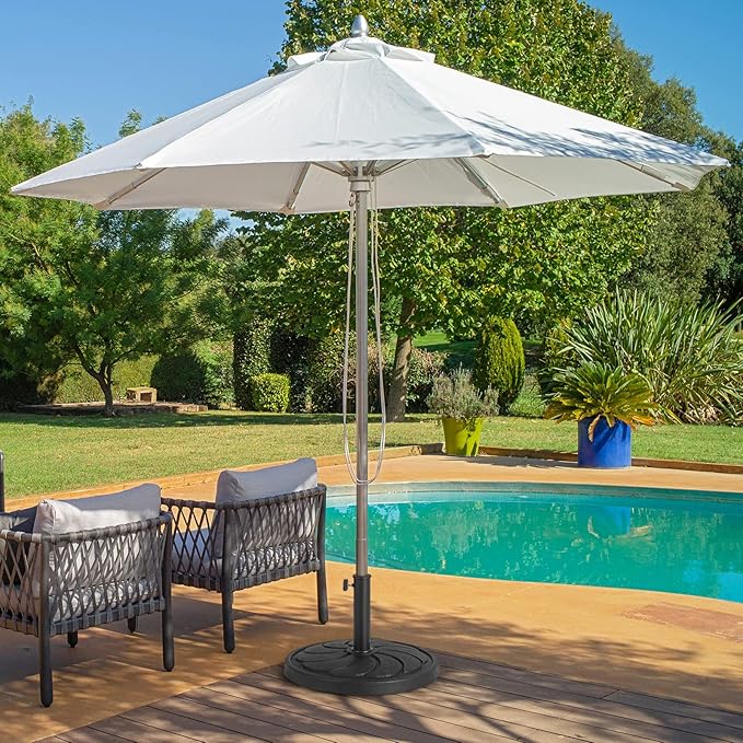 Tangkula Umbrella Base, 40 lbs Capacity Heavy-Duty Patio Outdoor Round Umbrella Stand for 9 ft Umbrella, Fit for 1.5-1.9 inches Table Market Offset Pool Umbrella, Weighted Umbrella Base