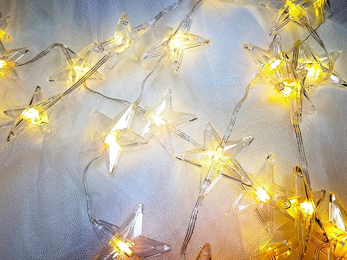 Bed Canopy with LED Star Lights, Canopy Bed Curtain with RGB Color Changing String Lights with Smart App Control Remote for Princess Girls Bedroom, Suggested for Twin Full Queen King Bed